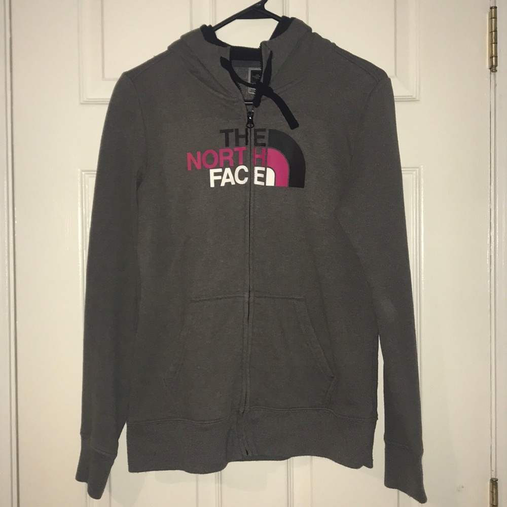 Grey The North Face Jacket with Hood!